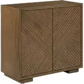 Easton 2-Door Accent Cabinet in Bronze Brown Wood