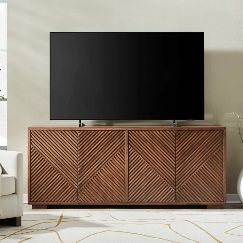 Easton 82" TV Console in Bronze Wood