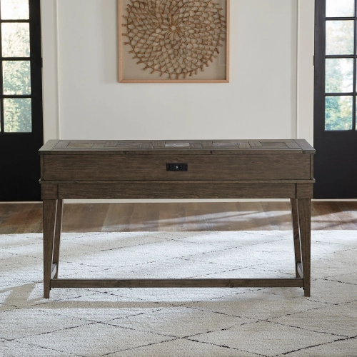 Arrowcreek Console Bar Table in Wood & Slate