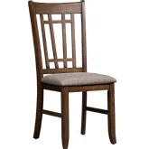 Santa Rosa II Lattice Dining Chair in Honey & Linen (Set of 2)