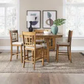 Santa Rosa II 5-Piece Pub Set in Antique Honey