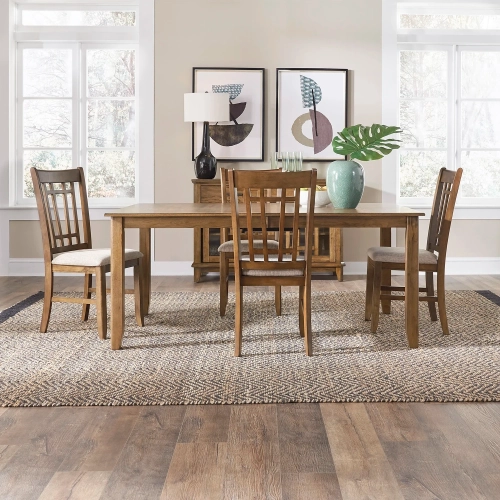 Santa Rosa II 5-Piece Dining Set in Antique Honey