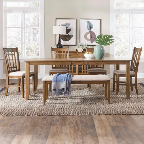 Santa Rosa II 6-Piece Dining Set in Antique Honey