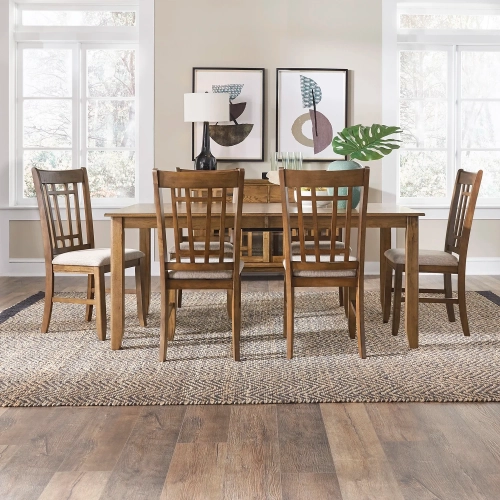 Santa Rosa II 7-Piece Dining Set in Antique Honey