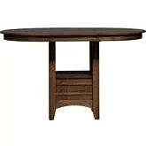 Santa Rosa 60" Storage Pub Height Dining Table in Antique Honey Wood