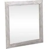 River Place Mirror in Distressed Riverstone White & Tobacco Brown Wood