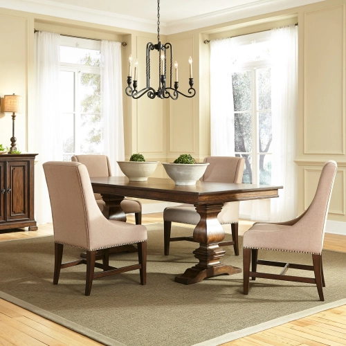 Armand 5-Piece Dining Set in Antique Brownstone