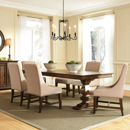 Armand 7-Piece Dining Set in Antique Brownstone