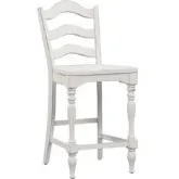 Magnolia Manor Ladder Counter Chair in Antique White (Set of 2)