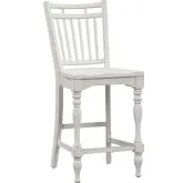 Magnolia Manor Spindle Counter Chair in Antique White (Set of 2)