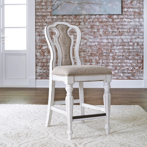 Magnolia Manor Counter Chair in Antique White (Set of 2)