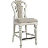 Magnolia Manor Counter Chair in Antique White (Set of 2)