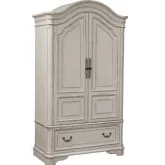 Magnolia Manor Armoire in Antique White