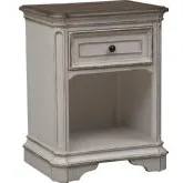 Magnolia Manor 1-Drawer Nightstand in Antique White