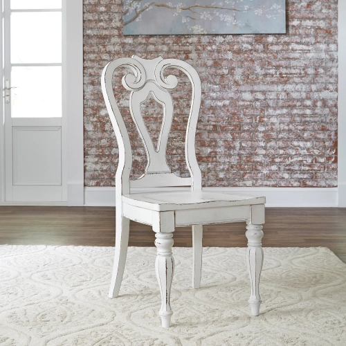 Magnolia Manor Splat Dining Chair in Antique White (Set of 2)