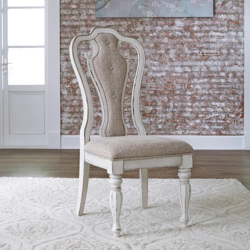 Magnolia Manor Splat Dining Chair in Antique White (Set of 2)