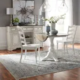 Magnolia Manor 3-Piece Drop-Leaf Dining Set in Antique White