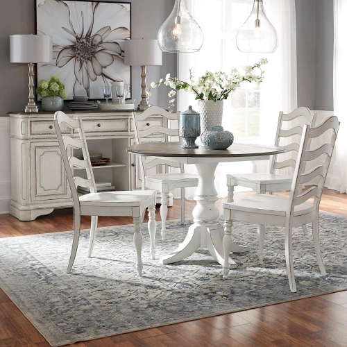 Magnolia Manor 5-Piece Drop-Leaf Dining Set in Antique White