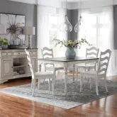 Magnolia Manor 5-Piece Dining Set in Antique White