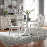 Magnolia Manor 5-Piece Drop-Leaf Dining Set in Antique White