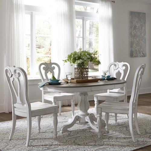 Magnolia Manor 5-Piece Dining Set in Antique White