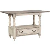 Magnolia Manor 60" Gathering Dining Table in Antique White