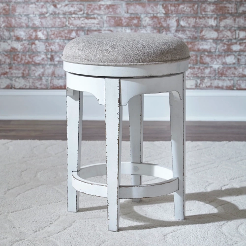 Magnolia Manor Counter Stool in Antique White & Chenille
