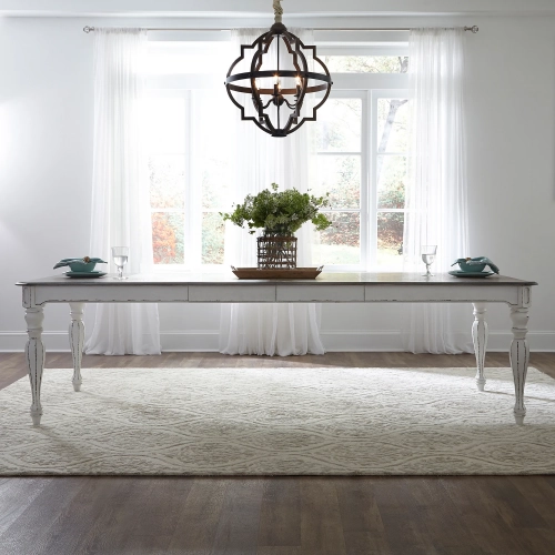 Magnolia Manor 108" Dining Table in Antique White