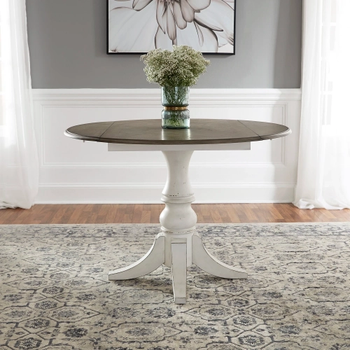 Magnolia Manor 44" Drop-Leaf Dining Table in Antique White