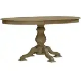 Magnolia Manor Pedestal Dining Table in Weathered Brown Wood