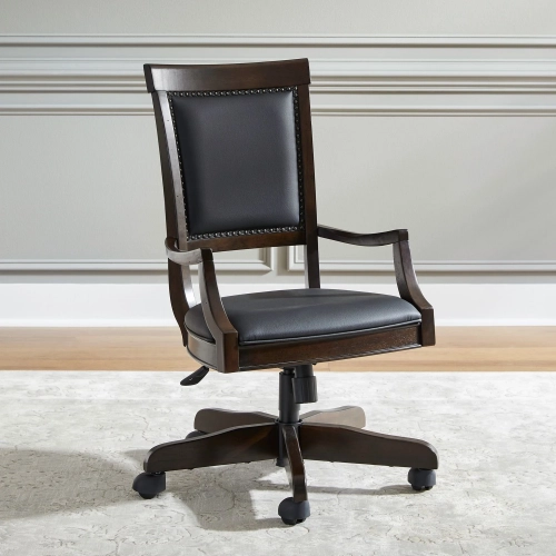 Brayton Manor Junior Executive Desk Chair in Cognac Wood