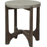 Cascade End Table in Brushed Brown & Concrete