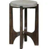 Cascade Side Table in Brushed Brown & Concrete