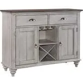 Ocean Isle Buffet in Antique White & Weathered Pine