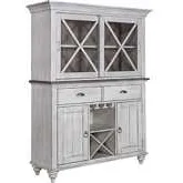 Ocean Isle Hutch & Buffet in Antique White & Weathered Pine