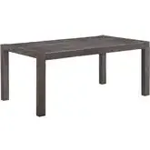 Modern Edge 72" Dining Table in Caffe Brown Wood