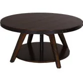 Aspen Skies Motion Cocktail Table in Russet Brown Wood