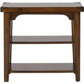 Aspen Skies Side Table in Russet Brown Wood