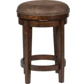 Aspen Skies Counter Swivel Stool in Brown & Fabric