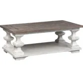 Sedona Cocktail Table in Distressed White