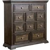 Big Valley 10-Drawer Dresser in Distressed Brownstone Wood