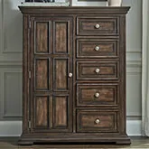 Big Valley Door Chest in Distressed Brownstone Wood