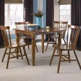 Creations II 5-Piece Drop-Leaf Dining Set in Tobacco Brown