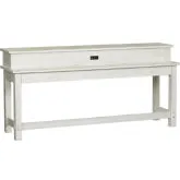 Modern Farmhouse Console Bar Table in Distressed White