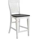 Allyson Park Counter Height Slat Back Chair in Brushed White & Gray
