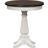 Allyson Park Side Table in Brushed White & Gray