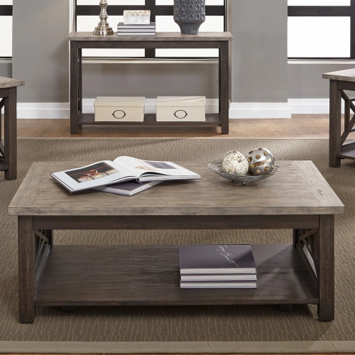 Heatherbrook Cocktail Table in Charcoal Gray & Ash