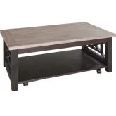 Heatherbrook Cocktail Table in Charcoal Gray & Ash