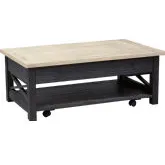 Heatherbrook Lift-Top Cocktail Table in Charcoal Gray & Ash
