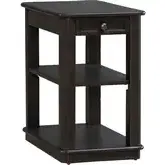Wallace Chair Side Table in Aged Oak Brown Wood